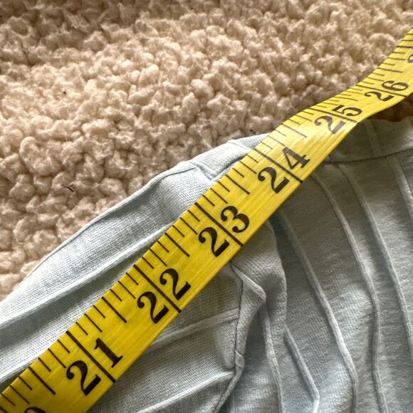 FOCUS Womens Cardigan Light Blue Open Textured Cotton Lagenlook Boho Capsule S - Picture 10 of 10